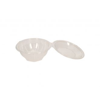 Envase RPET redondo con tapa bisagra - 1000 ml
