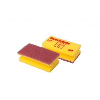Scotch-Brite™ Esponjas de limpieza de superficies delicadas 57, Amarillo, 70 mm x 130 mm, Paq 10 uds