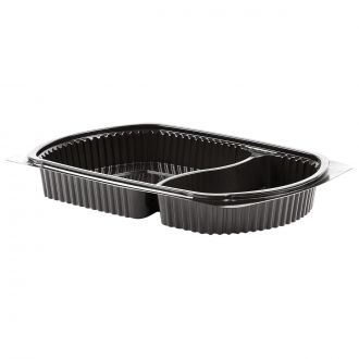 Envase PP 2 compartimentos negro