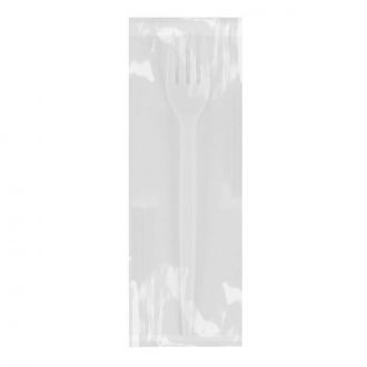 Tenedor de PS blanco - 16 cm