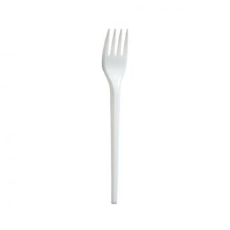 Tenedor de PS blanco - 16 cm