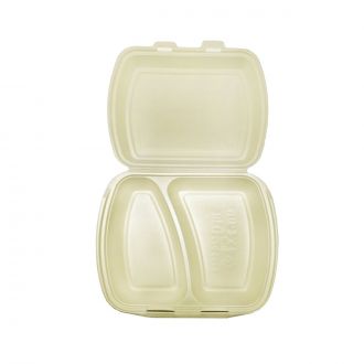 Caja foam para menú con 2 divisiones
