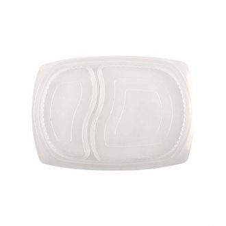 Tapa PP rectangular transparente - 1000 ml