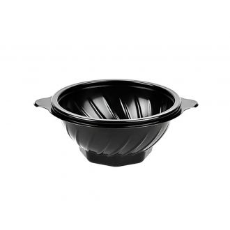 Bol PP negro con asa - 550 ml