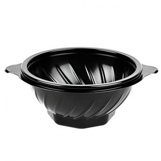 Bol PP negro con asa - 550 ml