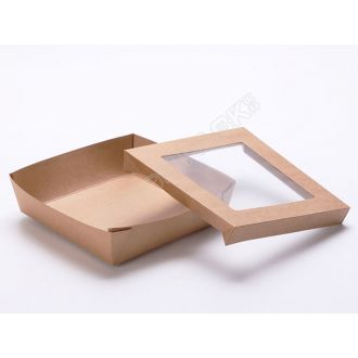Envase con tapa kraft - 500 ml