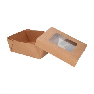 Envase con tapa kraft - 500 ml