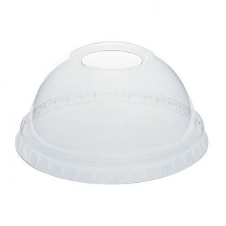 Tapa PET cúpula transparente con orificio - 93 mm