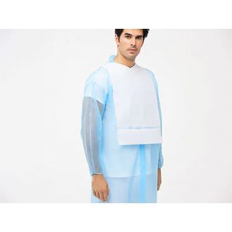 SANTEX | Babero desechable con bolsillo azul