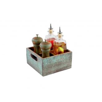 Vintage | Caddy de mesa - 17 x 17 cm