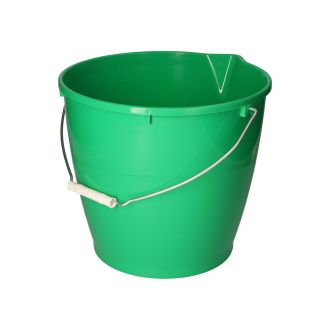 Cubo 13L Verde con Asa Metálica y sin Escurrido