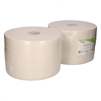 BUGA | Bobina Industrial Blanca - 2 capas - Celulosa reciclada