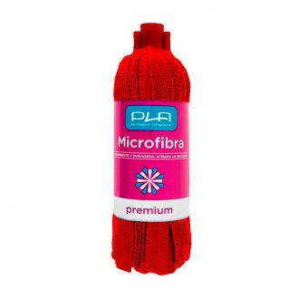 Fregona con tiras microfibra premium roja