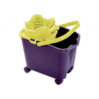 MERY | Cubo de fregona con escurridor automático y ruedas - 14 L