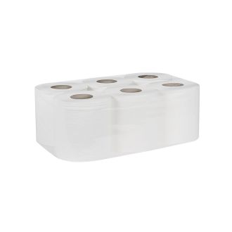 GREENSOURCE | Bobina secamanos blanca - 2 capas - Celulosa virgen