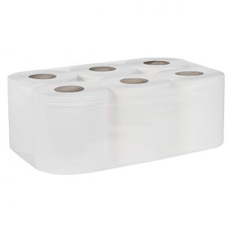 Pack 2 bobinas de papel secamanos 100% reciclado ecológico blanco