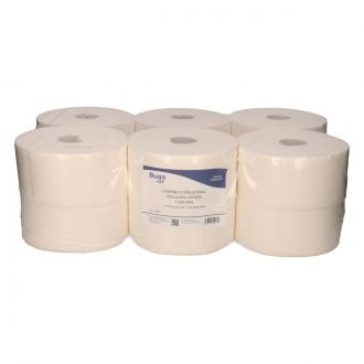 BUGA | Papel Higiénico Industrial - 1 capa - Celulosa virgen