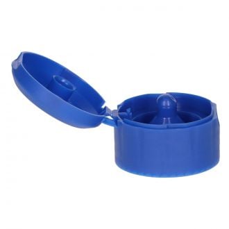 Tapón abatible azul direccional (flip top cap) para botellas de 500 ml
