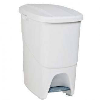 Cubo con tapa y pedal blanco - 25 L