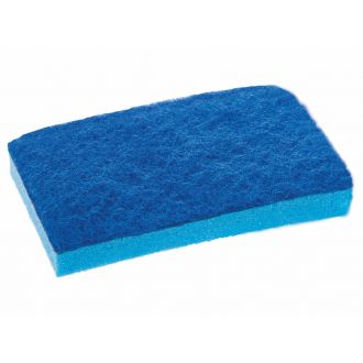 Estropajo Multiusos Fibra Azul con Esponja - No raya