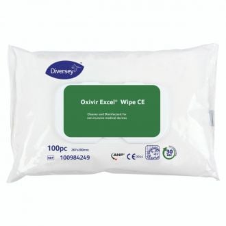 OXIVIR | Excel Wipe CE - Detergente desinfectante de superficies y aparatos médicos no invasivos en toallitas