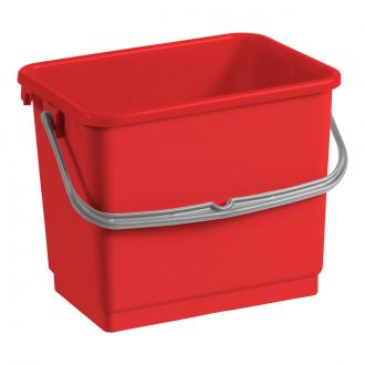 TTS | Cubo rojo con asa gris - 4 L