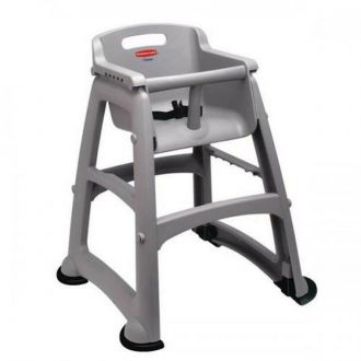 RUBBERMAID | Trona sturdy chair con reposapiés platino
