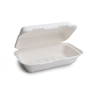 Caja de bagazo blanco para bocadillo - 780ml