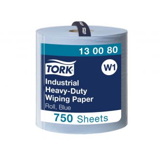 TORK® | Papel de Secado Industrial Ultrarresistente Azul W1