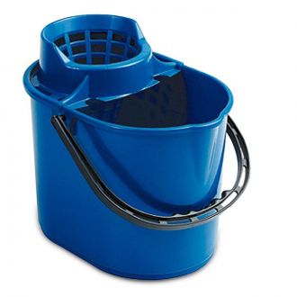 TTS | Pit - Cubo azul con escurridor - 12 L