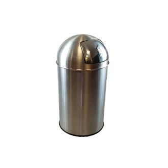 Papelera push inox brillo - 40 L