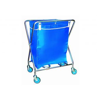 Carro plegable cromado - 70 x 50 x 91 cm
