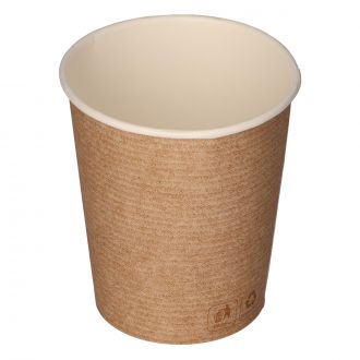 Vaso de papel kraft embolsado individual 8-9 oz - 280 ml