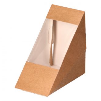 Envase de cartoncillo para sándwich - 12 x 12 x 7 cm
