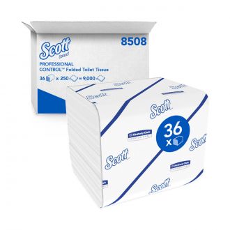 SCOTT® | Papel higiénico interplegado blanco 36 uds.(cod.8508)