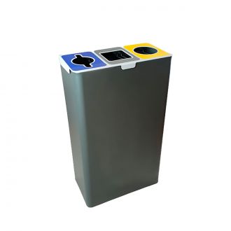 Papelera reciclaje Oxidon gris - 33 L