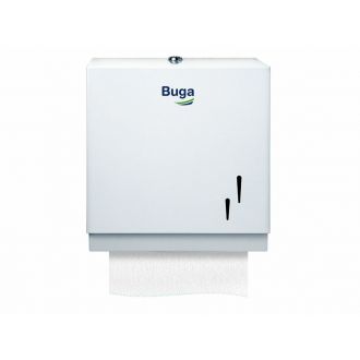 BUGA | Dispensador toallas secamanos plegadas en zigzag metálico blanco