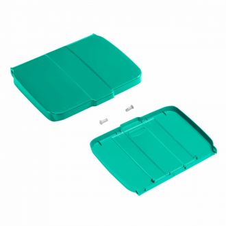 TTS | Tapa verde con tabla porta notas para soporte de bolsa 120 L