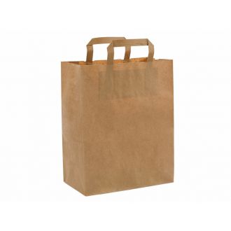 Bolsa de papel con asa kraft - 26 x 14 x 32 cm