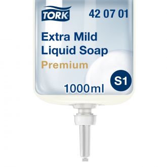 TORK | Jabón Líquido Extrasuave, Para sistemas de dispensación S1-S11, Hipoalergénico