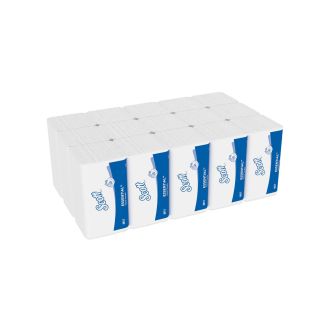 SCOTT® Essential™ | Toalla secamanos Interplegada, 1 capa. 15 paquetes x 340 hojas (cod.6617)