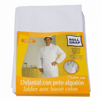 Delantal de algodón blanco