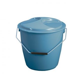 Cubo con tapa azul - 16 L