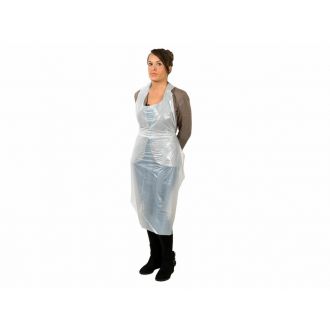 Delantal desechable blanco
