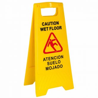 Señal "Atención suelo mojado"