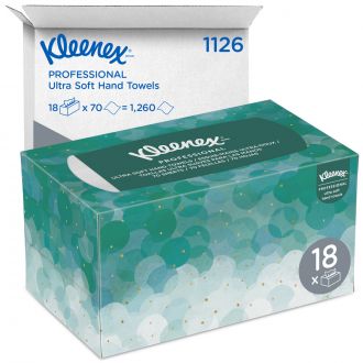 KLEENEX® | Toalla secamanos Ultra™ plegada blanca 1 capa