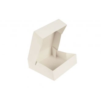 Caja de cartoncillo con tapa bisagra blanca - 20 x 20 x 8 cm