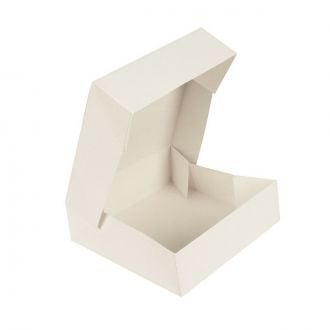 Caja de cartoncillo con tapa bisagra blanca - 20 x 20 x 8 cm