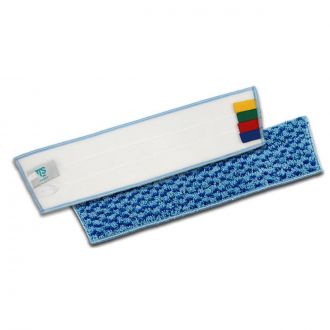 TTS | Recambio mopa sistema adherente Microsafe azul - Para suelos antideslizantes y para eliminar residuos incrustados - 40 cm