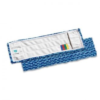 TTS | Recambio mopa sistema de bolsillos Microsafe azul - Para suelos antideslizantes y para eliminar residuos incrustados - 40 cm
